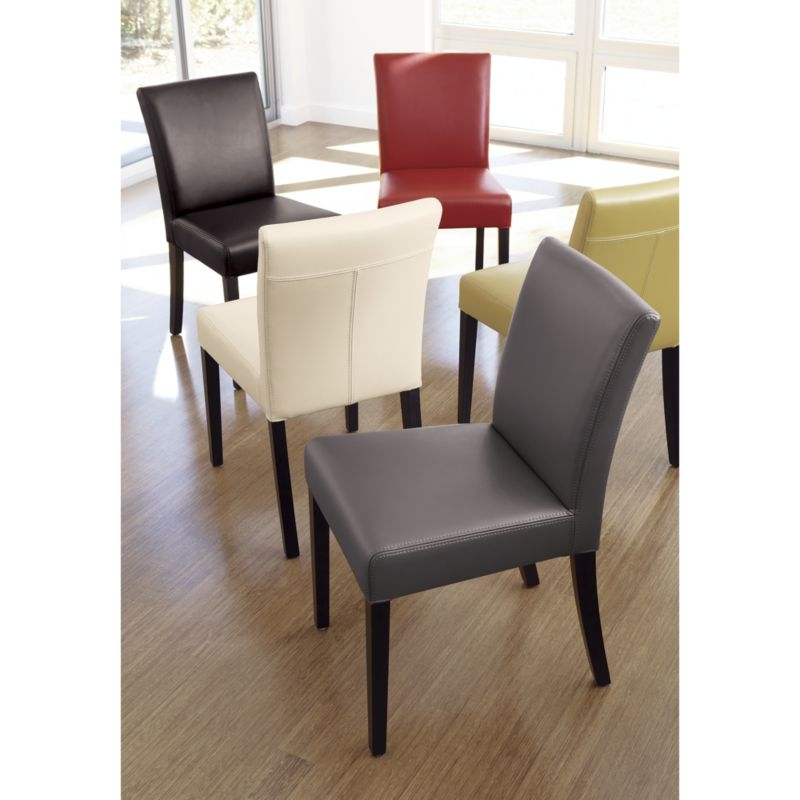 Lowe Red Leather Dining Chair - Image 9