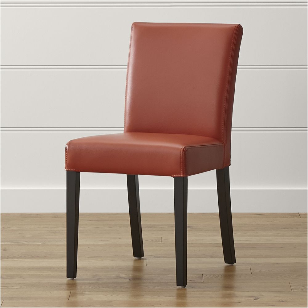 Lowe Persimmon Leather Dining Chair - Image 0