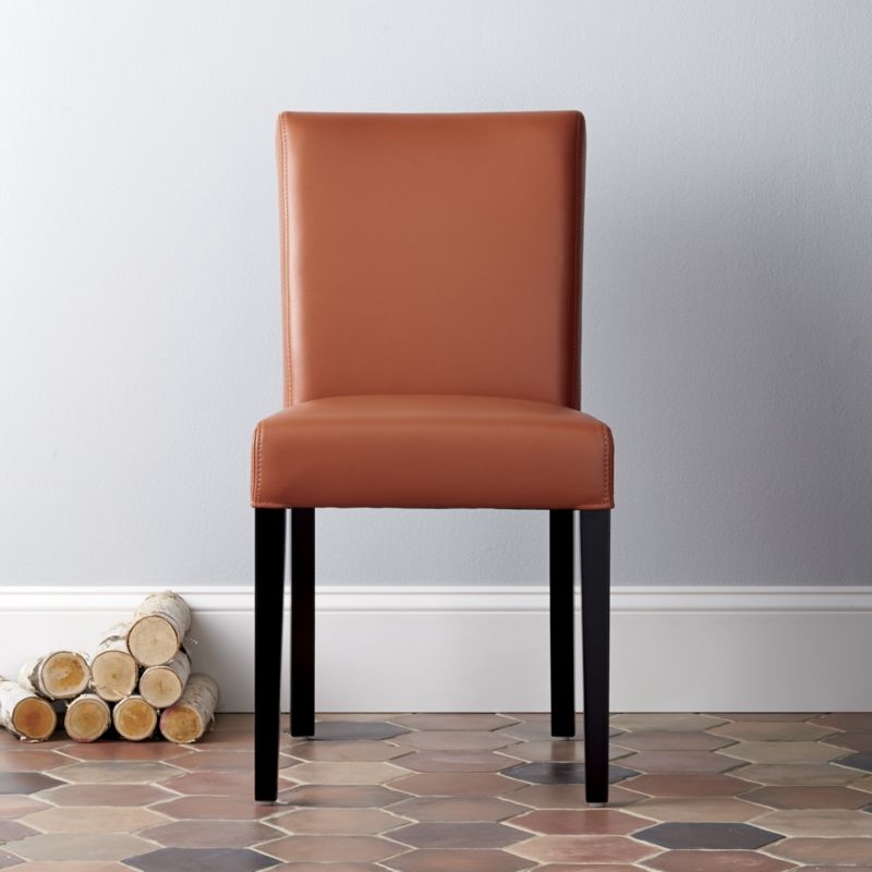 Lowe Persimmon Leather Dining Chair - Image 7