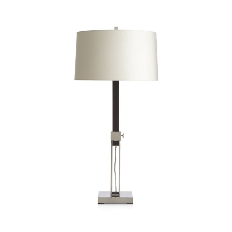 Denley Nickel Table Lamp with Black Wood - Image 4