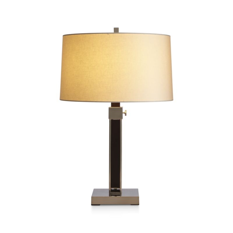 Denley Nickel Table Lamp with Black Wood - Image 5