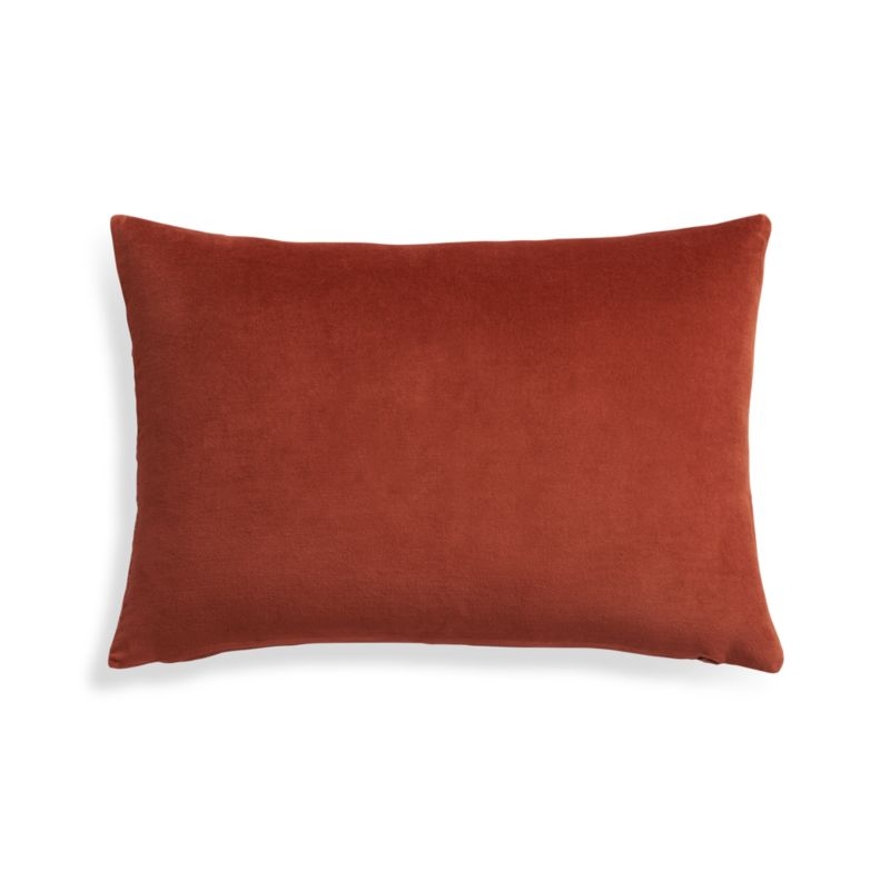 Terracotta 22"x15" Pillow with Down-Alternative Insert - Image 3