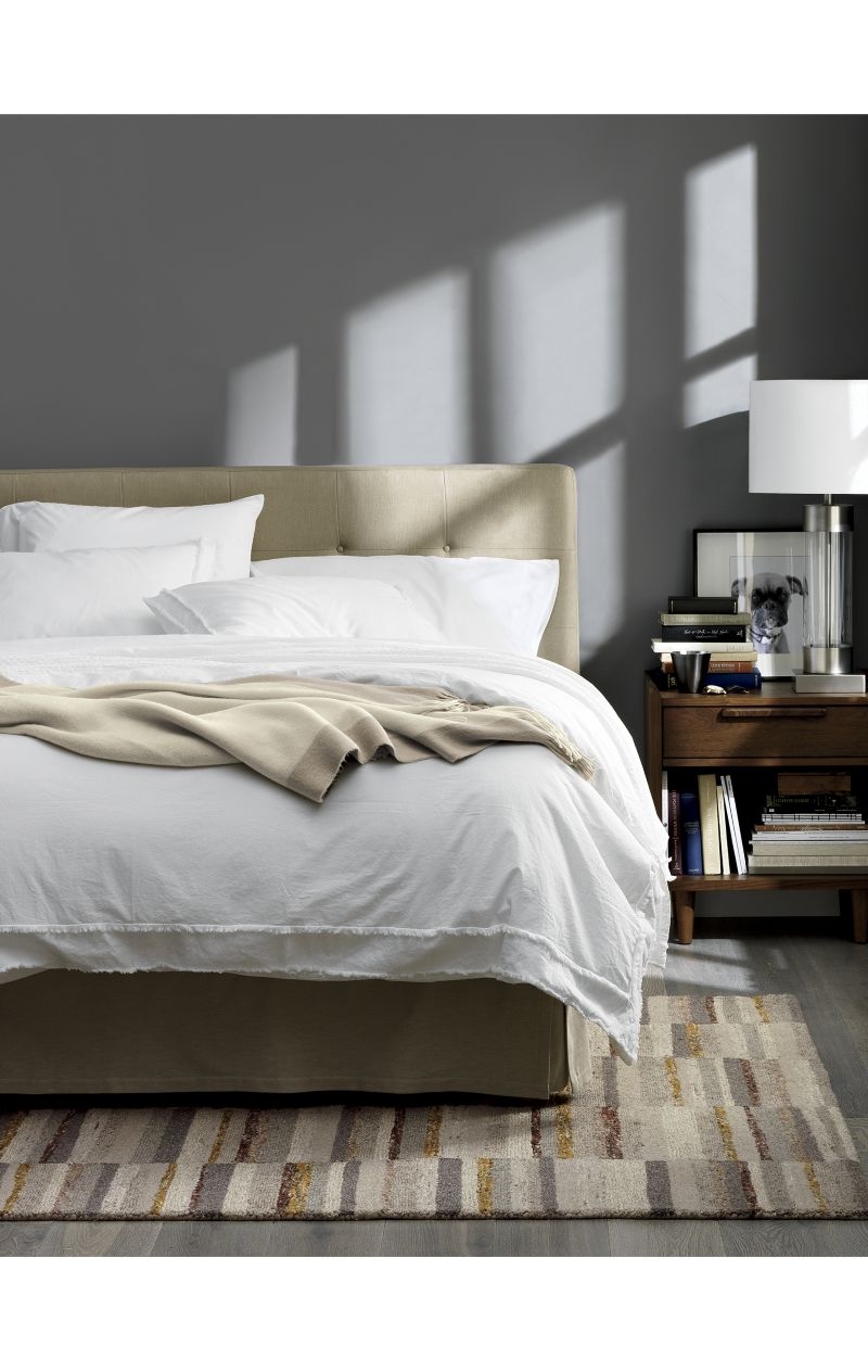 Favorite Washed Organic Cotton White King Bed Sheet Set - Image 1