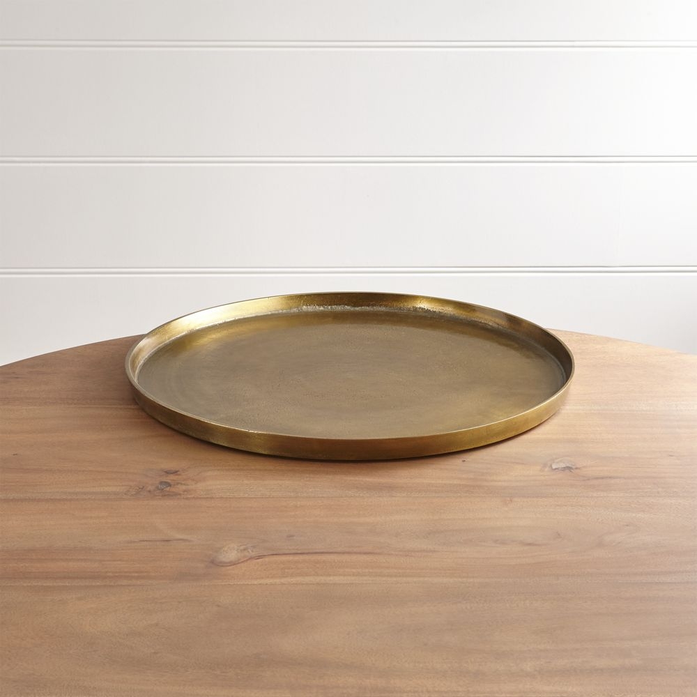 Element Metal Tray, Antiqued Brass - Image 3