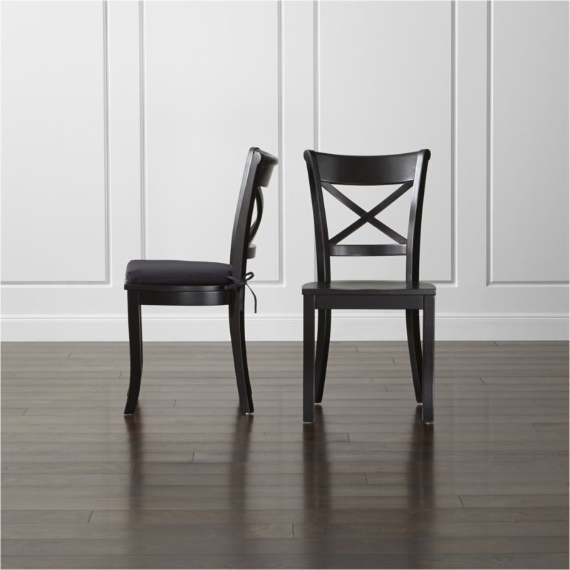 Vintner Black Wood Dining Chair - Image 1