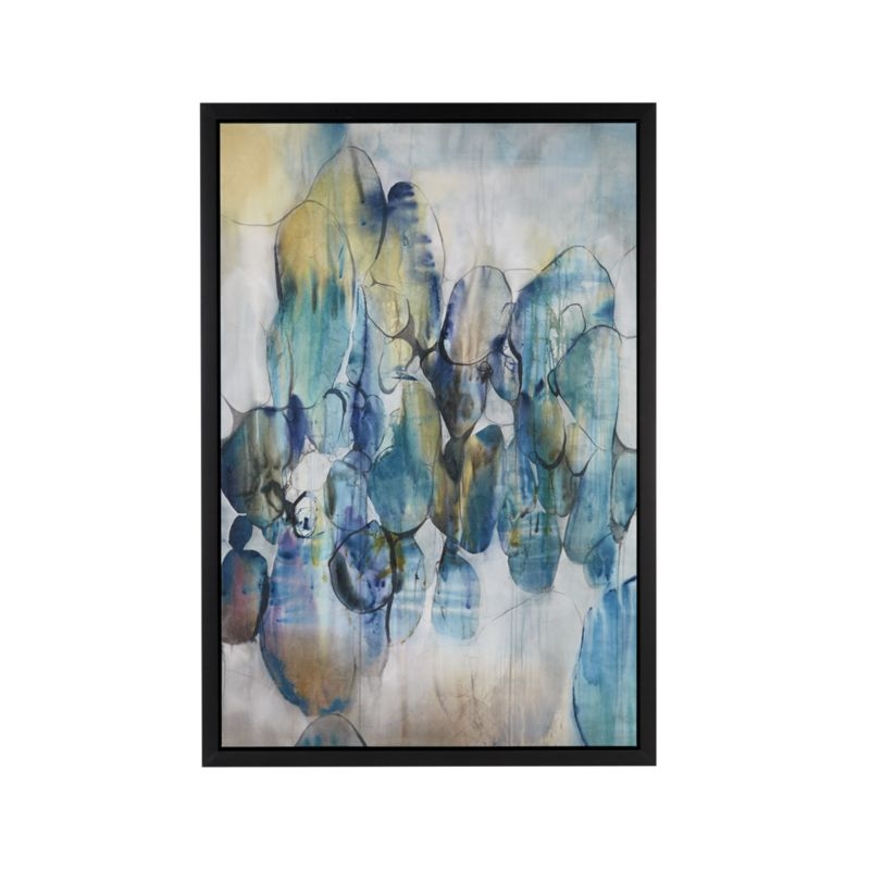 "Turquoise Assemblage" Framed Wall Art Print 64.5"x44.5" by Kari Taylor - Image 7