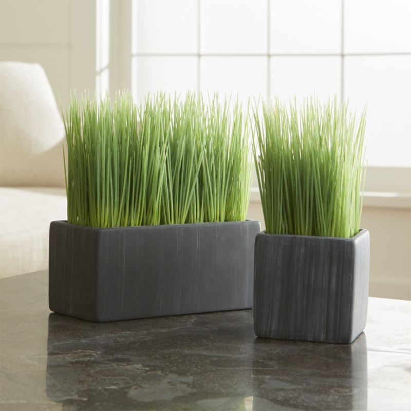 Faux Large Potted Grass - Image 1