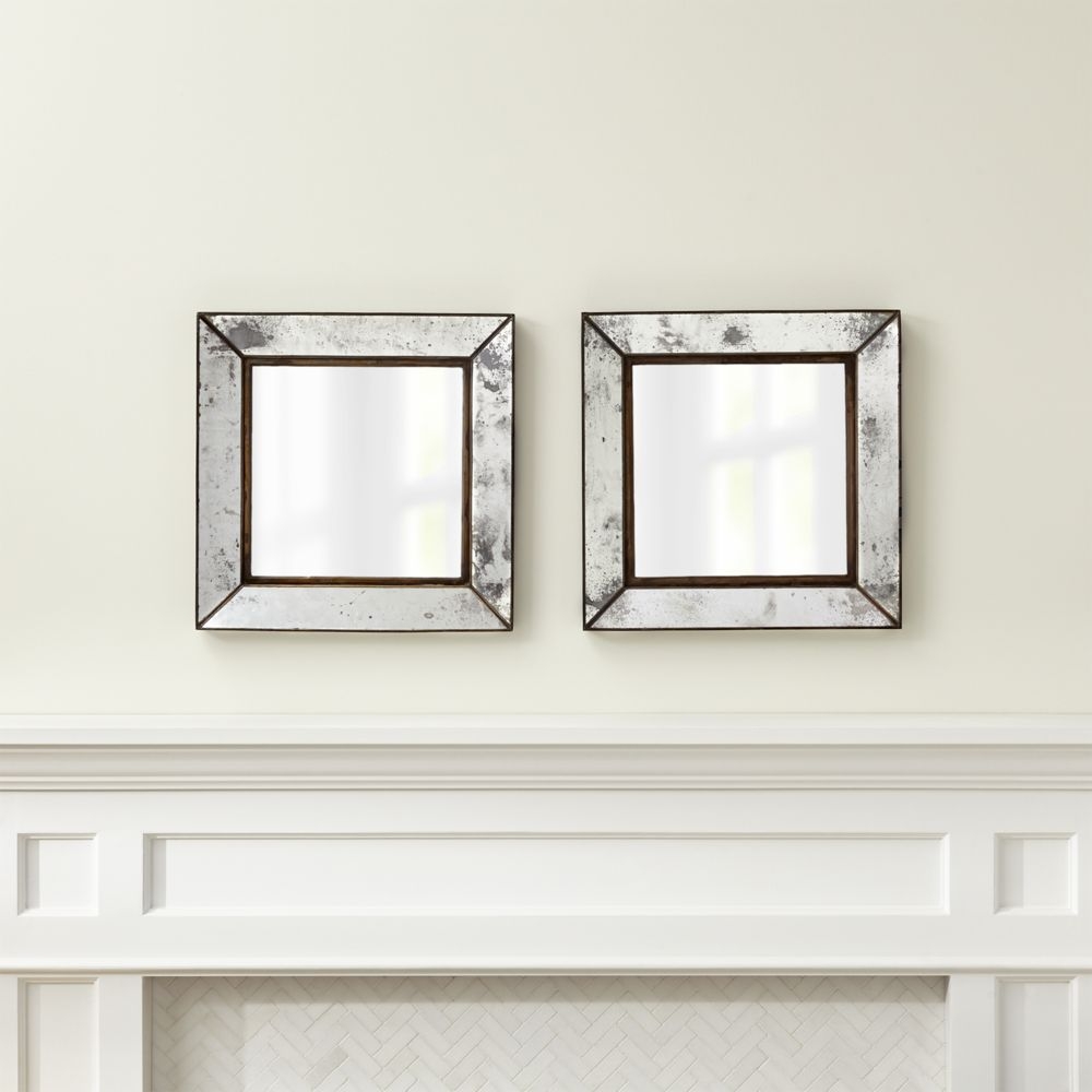 Dubois Small Square Wall Mirrors, Set of 2 - Image 0