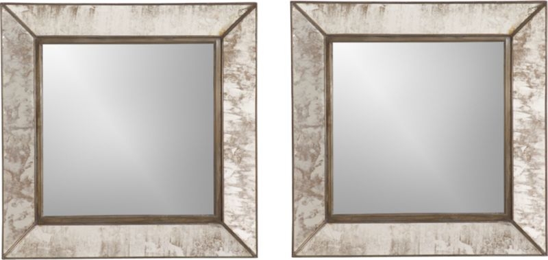 Dubois Small Square Wall Mirrors, Set of 2 - Image 1