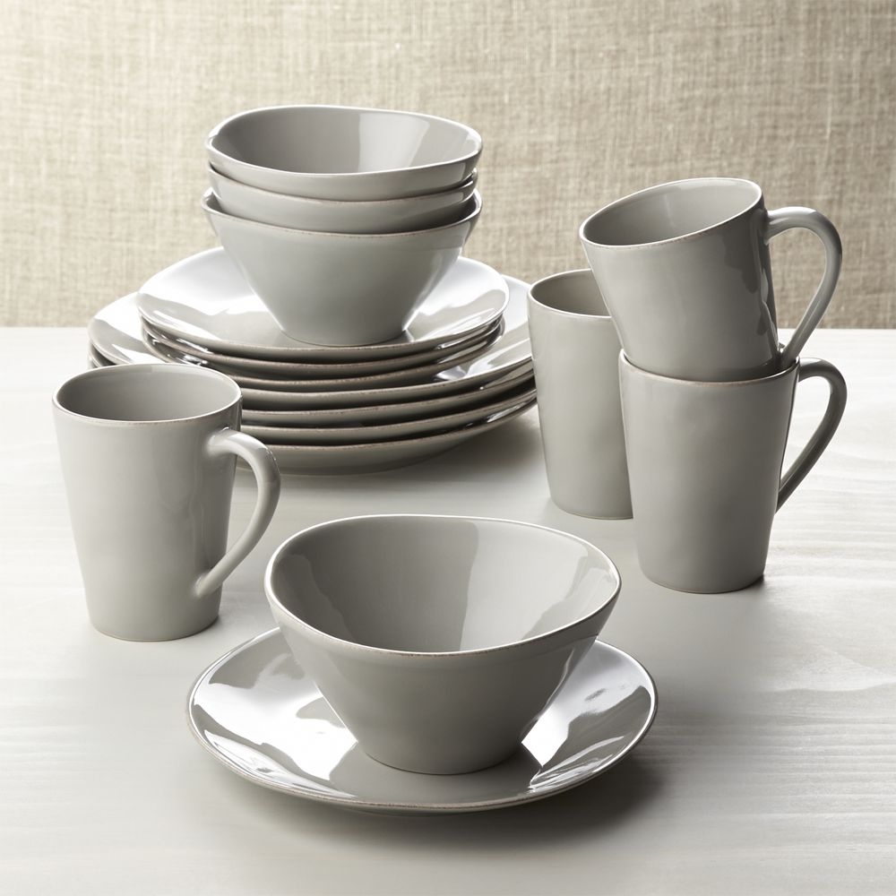 Marin Grey 16-Piece Dinnerware Set - Image 0