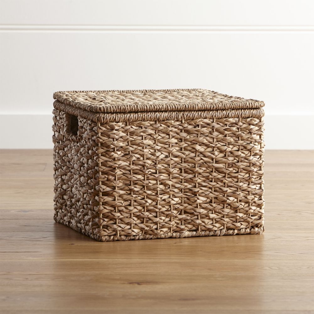 Kelby Small Square Lidded Basket - Image 0