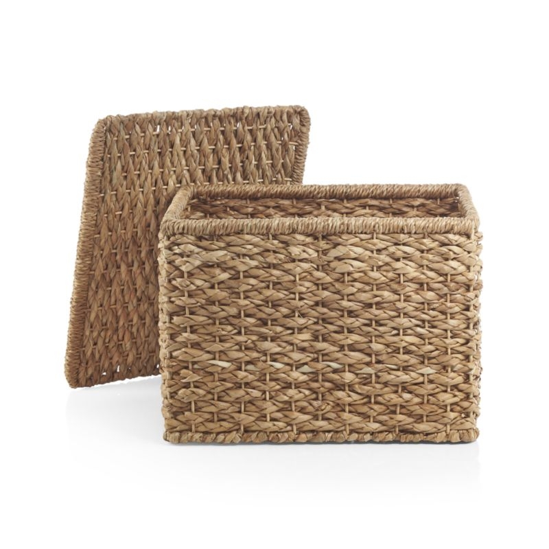 Kelby Small Square Lidded Basket - Image 2