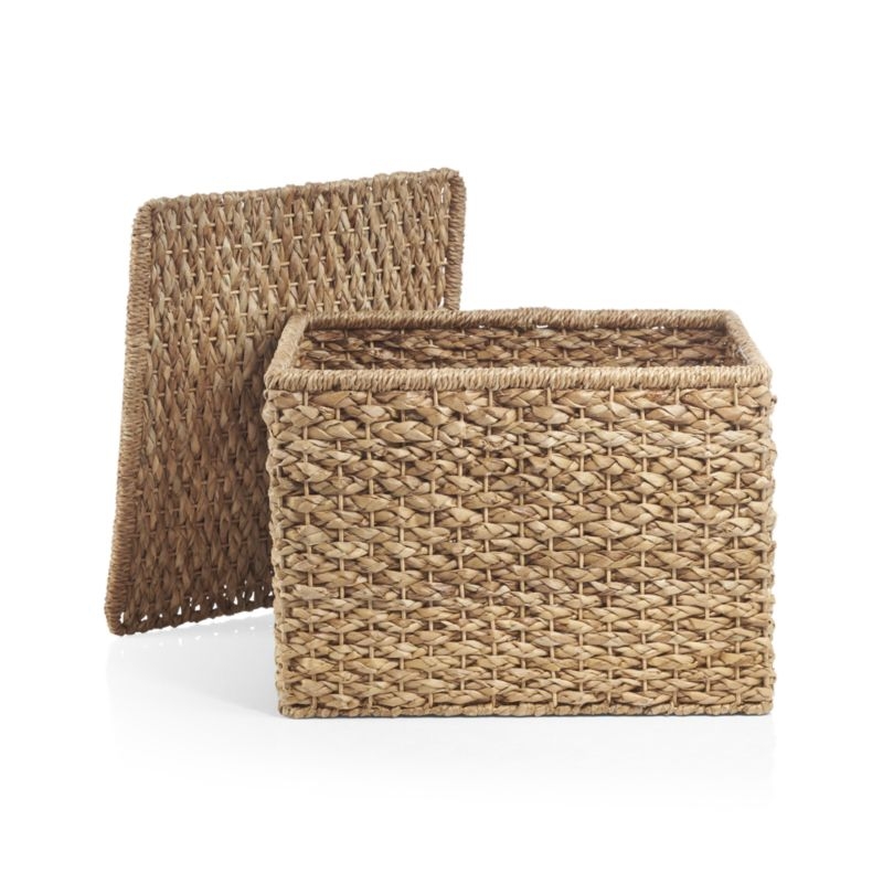 Kelby Small Square Lidded Basket - Image 4