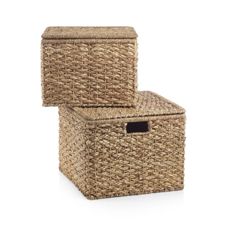 Kelby Small Square Lidded Basket - Image 6