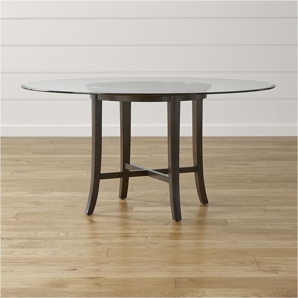 Halo Ebony Round Dining Table with 60" Glass Top - Image 0