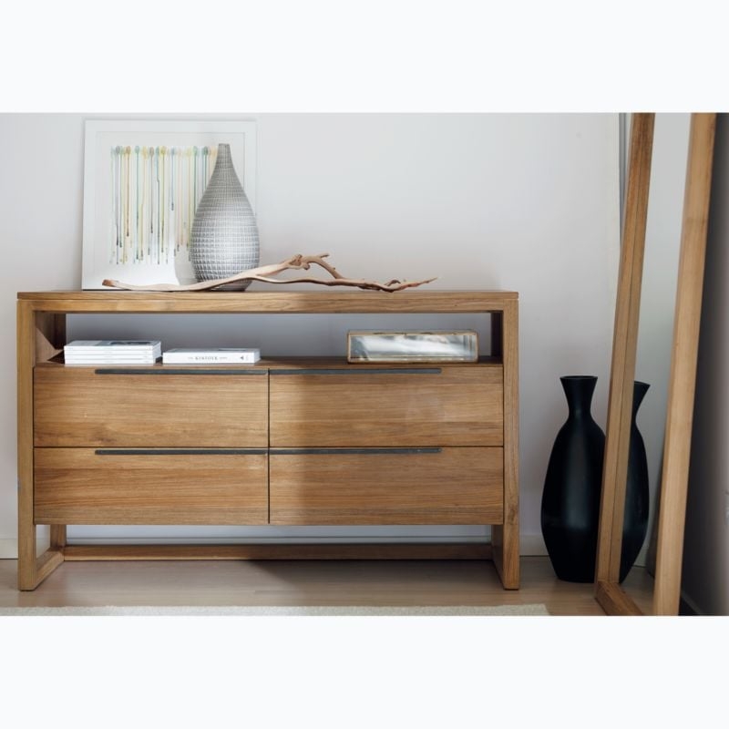Linea II Natural Four-Drawer Dresser - Image 1
