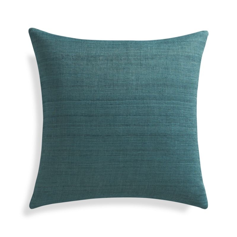 Michaela Azure Blue 20" Pillow with Feather-Down Insert - Image 4