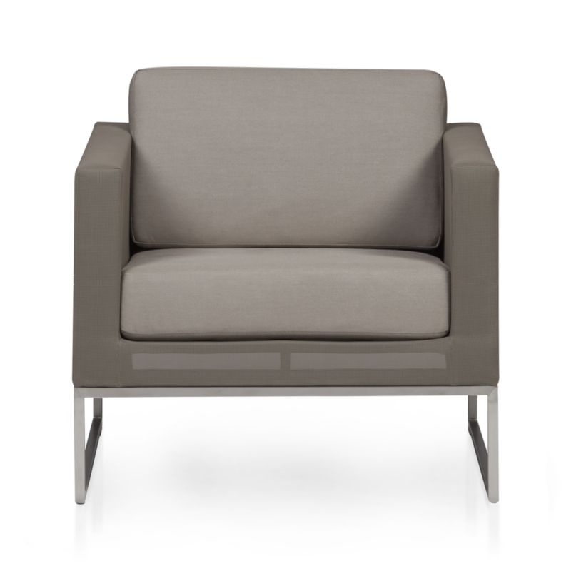 Dune Taupe Outdoor Lounge Chair with Sunbrella ® Cushions - Image 3