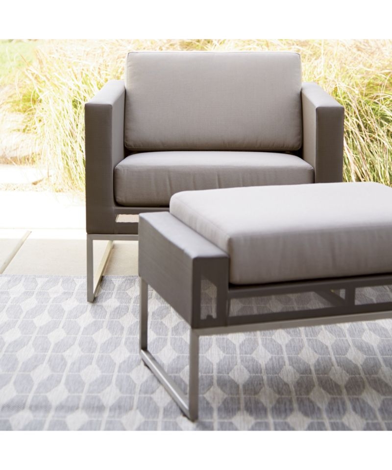 Dune Taupe Outdoor Lounge Chair with Sunbrella ® Cushions - Image 4