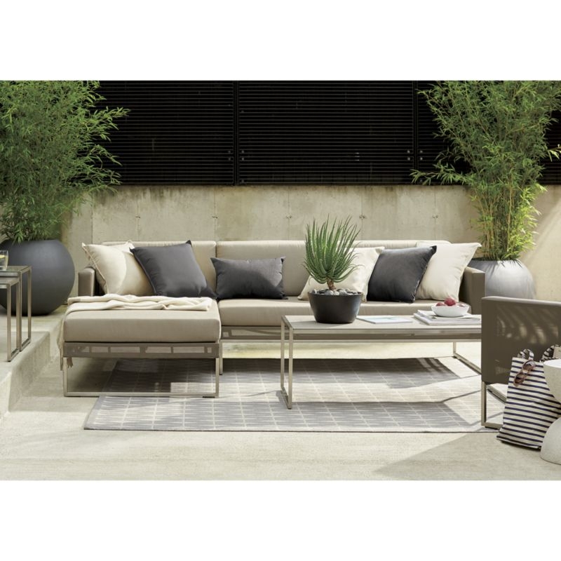 Dune Taupe Outdoor Lounge Chair with Sunbrella ® Cushions - Image 5