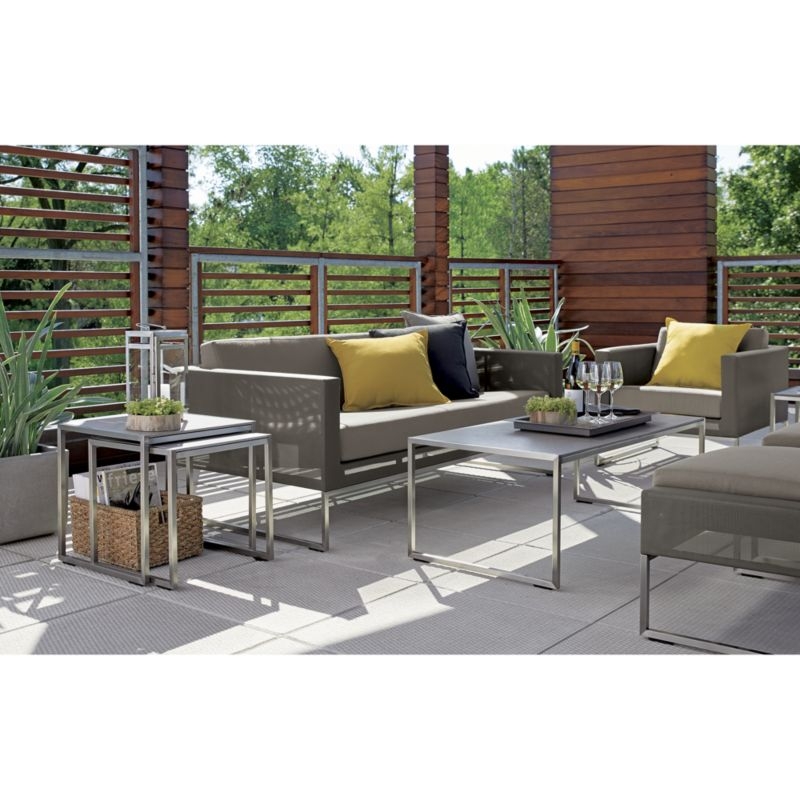 Dune Taupe Outdoor Lounge Chair with Sunbrella ® Cushions - Image 8