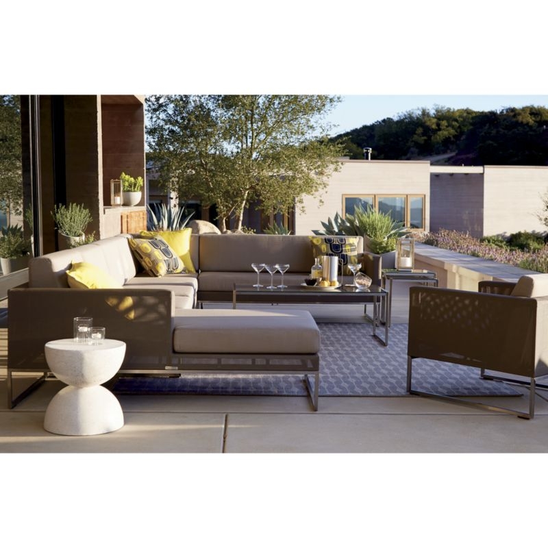 Dune Taupe Outdoor Lounge Chair with Sunbrella ® Cushions - Image 11