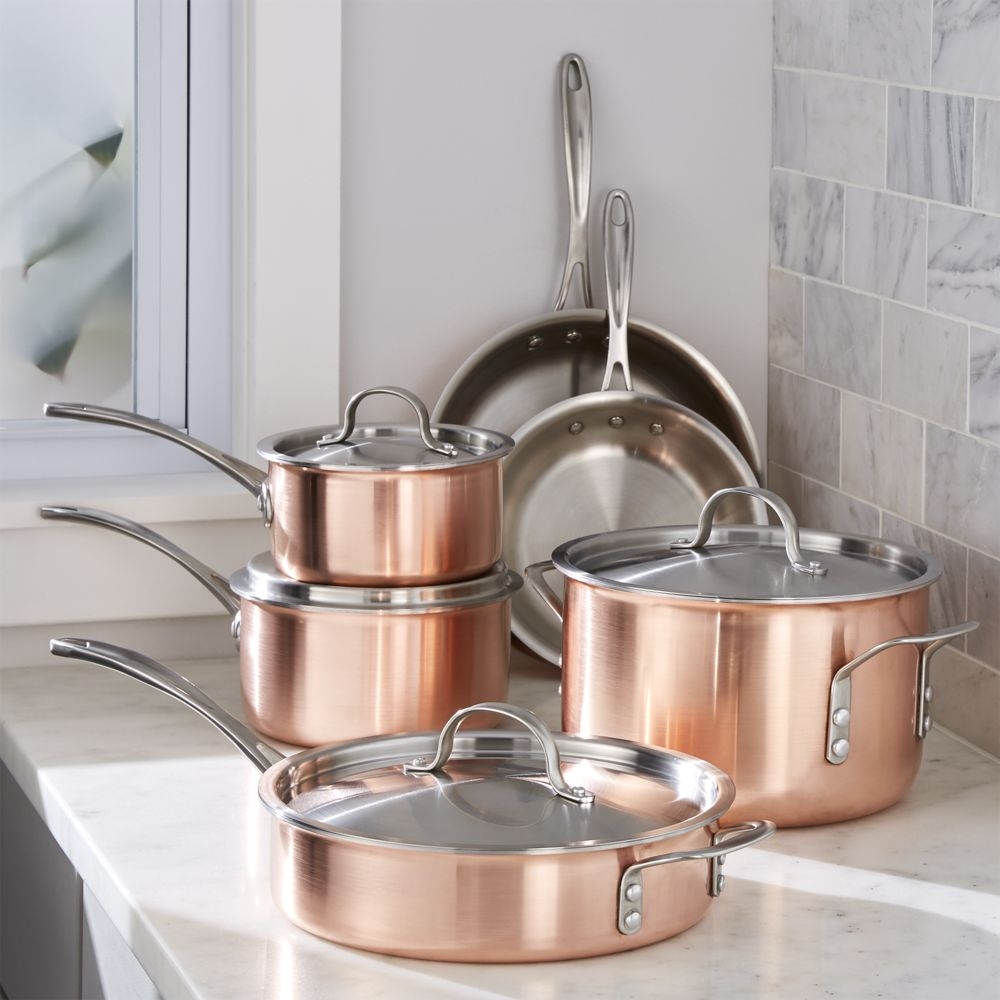 Calphalon Tri-Ply Copper 10-Piece Cookware Set - Image 0