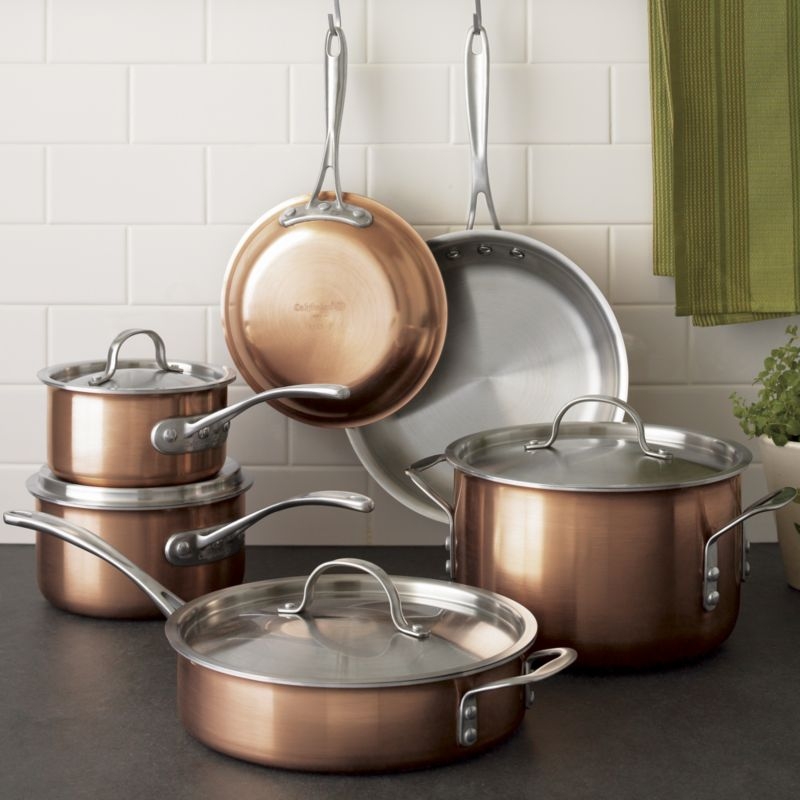 Calphalon Tri-Ply Copper 10-Piece Cookware Set - Image 1