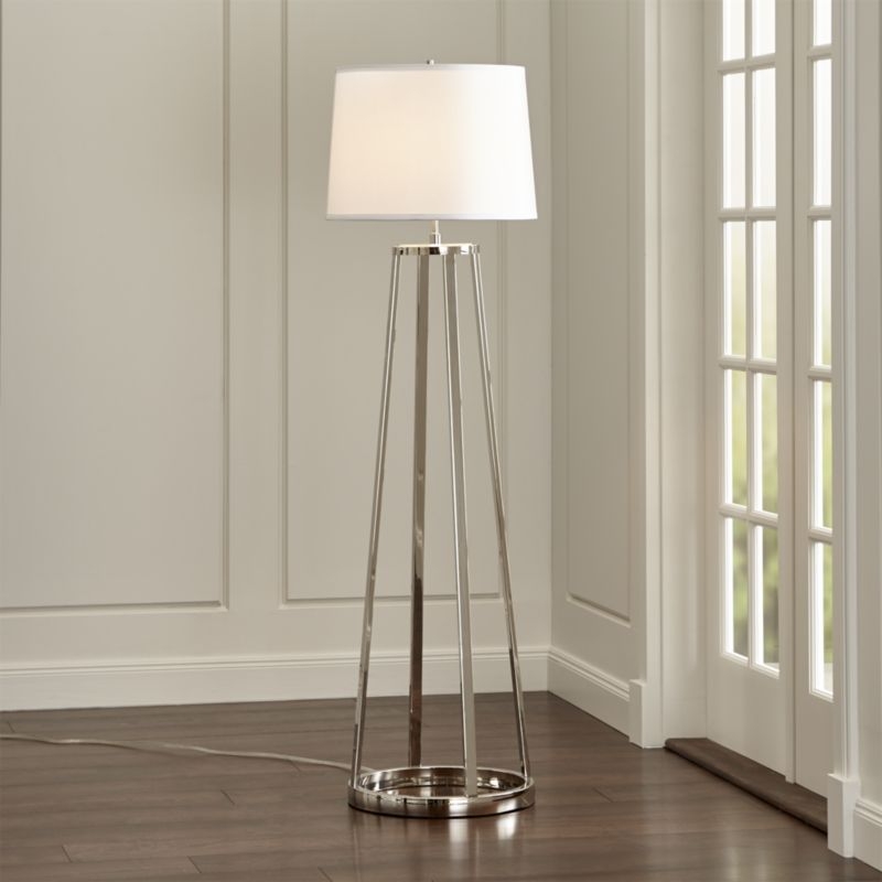 Stanza Nickel Floor Lamp - Image 1