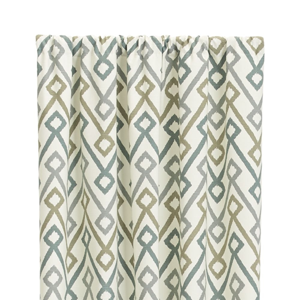 Maddox 50"x84" Khaki/Grey Curtain Panel - Image 0