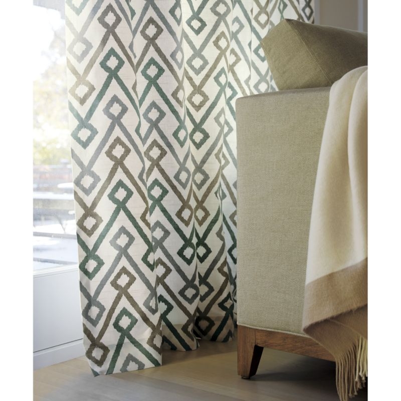 Maddox 50"x84" Khaki/Grey Curtain Panel - Image 5