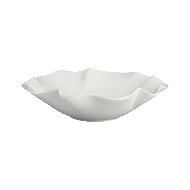White Ruffle 15" Large Bowl - Image 2