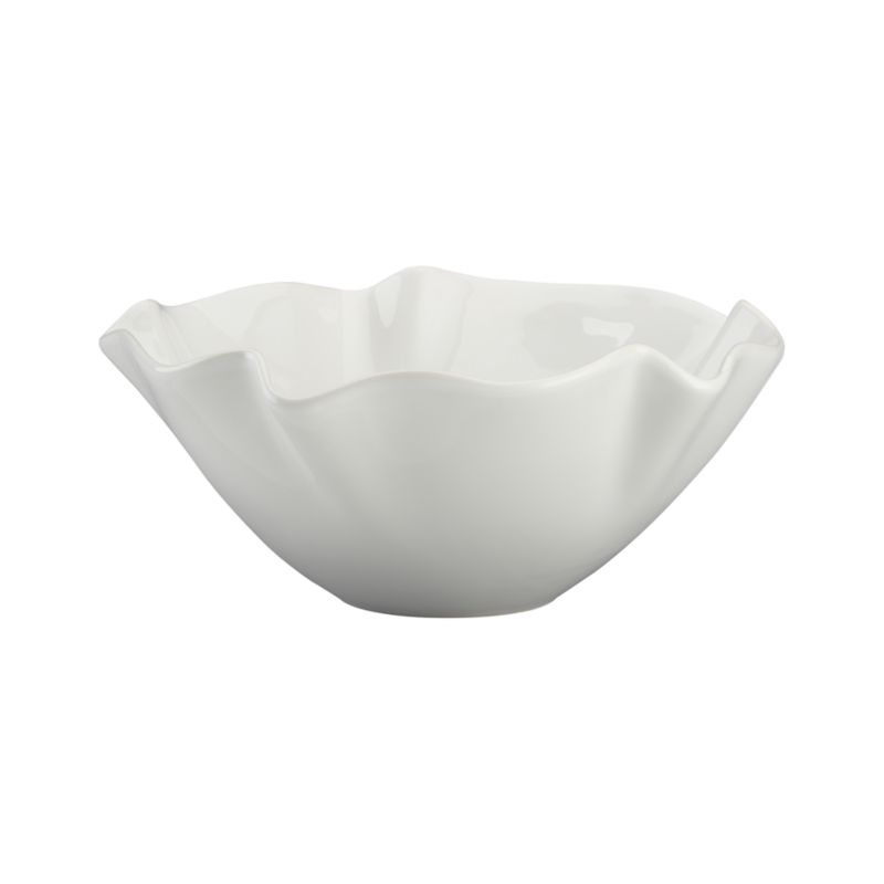 White Ruffle 15" Large Bowl - Image 3