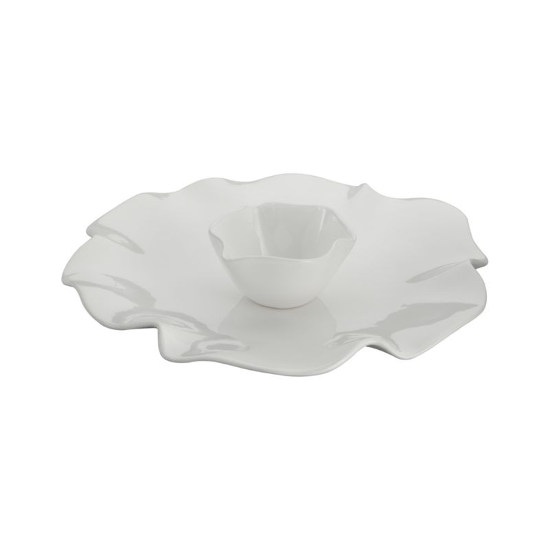 White Ruffle 15" Large Bowl - Image 10