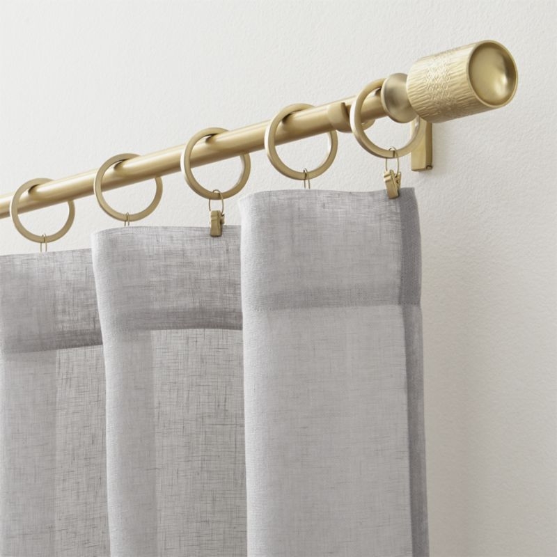 Light Grey Linen Sheer 52"x96" Curtain Panel - Image 4