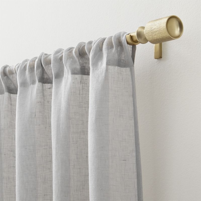 Light Grey Linen Sheer 52"x96" Curtain Panel - Image 5