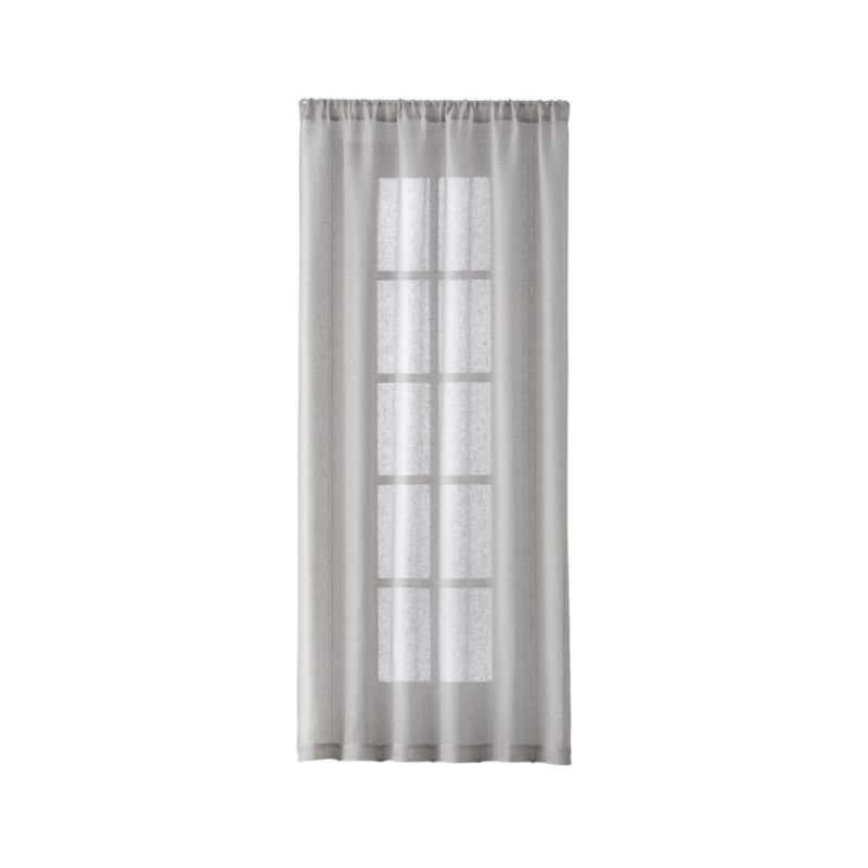 Light Grey Linen Sheer 52"x96" Curtain Panel - Image 7