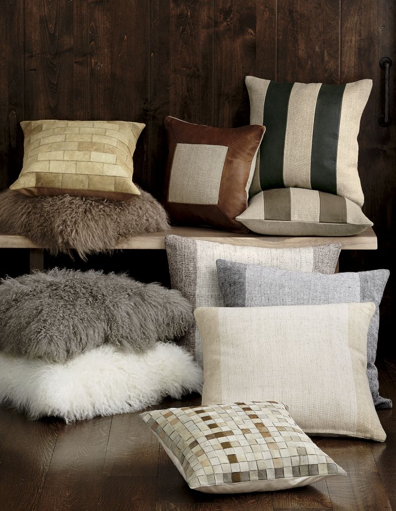 Pelliccia 23"x23" Silver Grey Throw Pillow with Feather Insert - Image 6