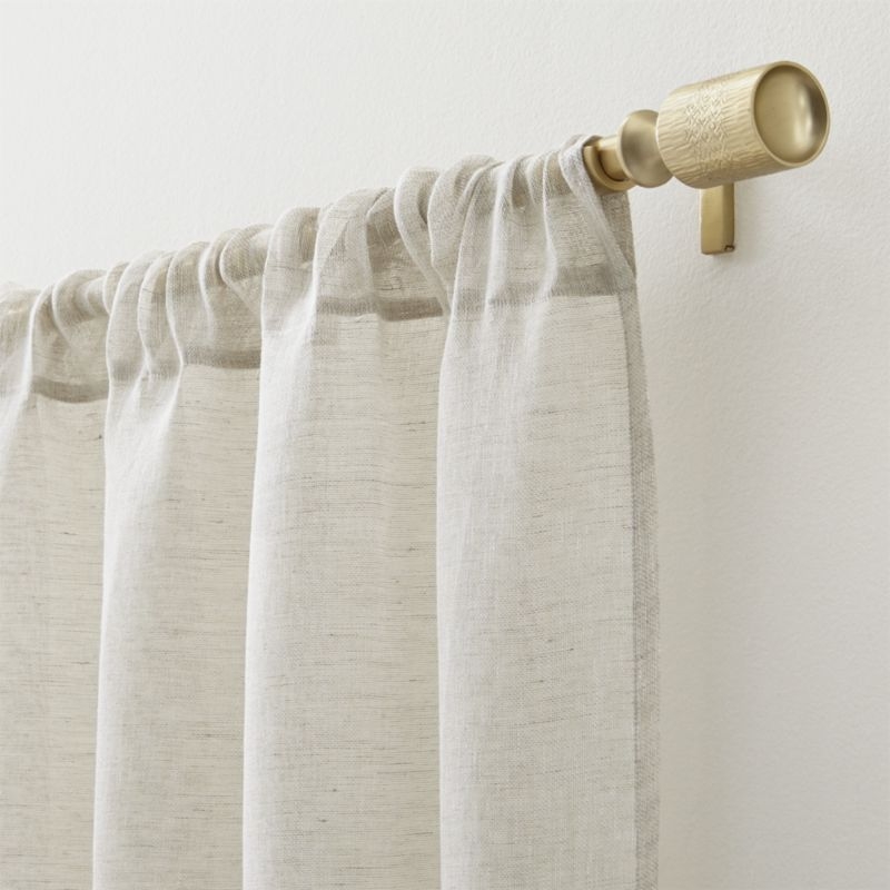 Linen Sheer 52"x108" Natural Curtain Panel - Image 7