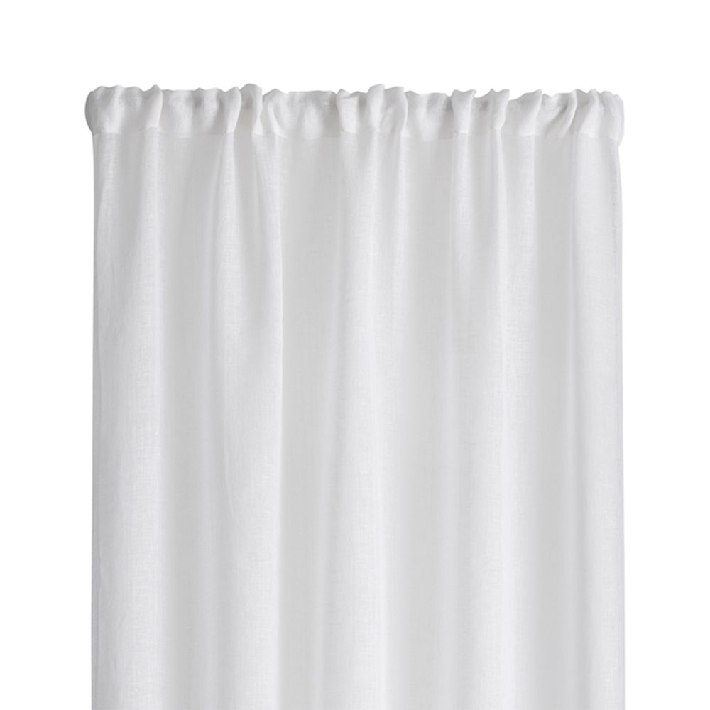 White Linen Sheer 52"x108" Curtain Panel - Image 0
