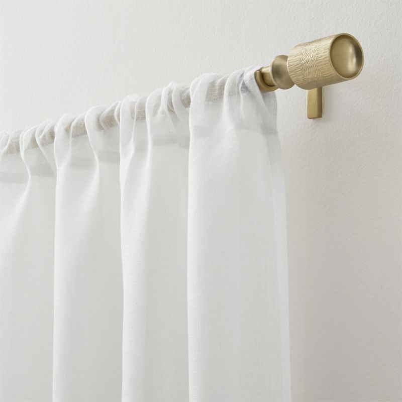White Linen Sheer 52"x108" Curtain Panel - Image 8