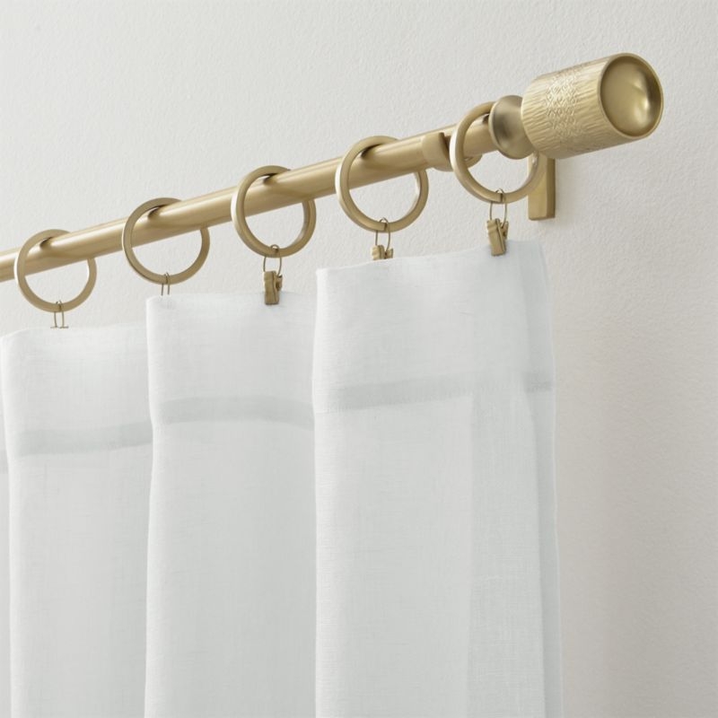 Linen Sheer 52"x96" White Curtain Panel - Image 5