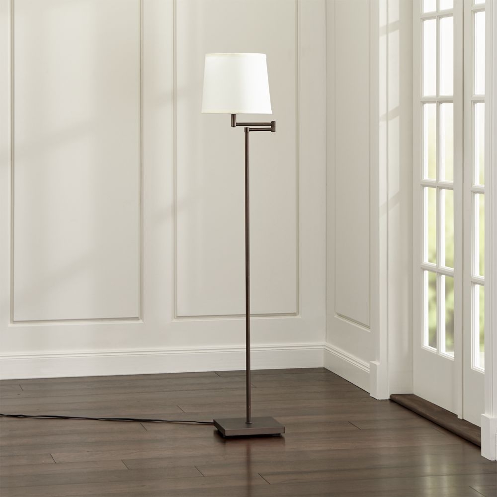 Adams Bronze Swing Arm Floor Lamp - Image 0