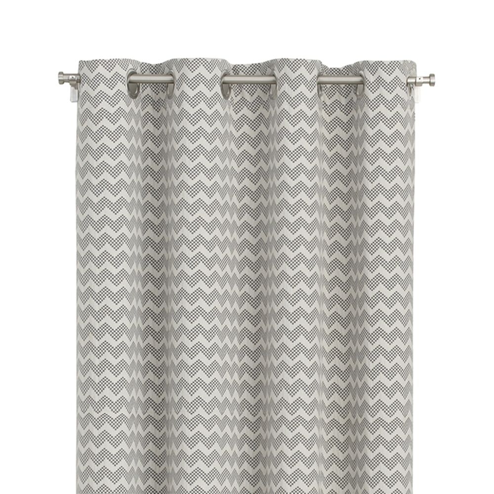 Reilly 50"x108" Grey Chevron Curtain Panel - Image 0