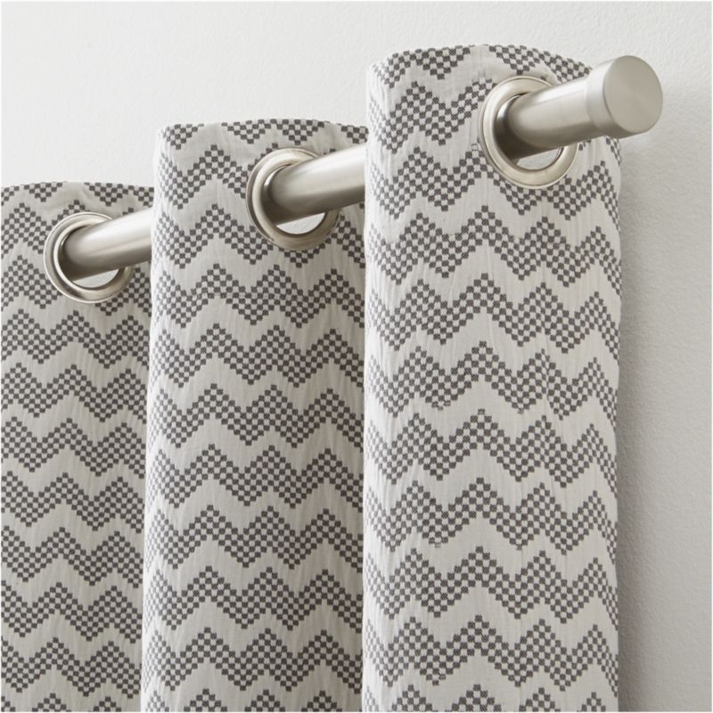 Reilly 50"x108" Grey Chevron Curtain Panel - Image 4