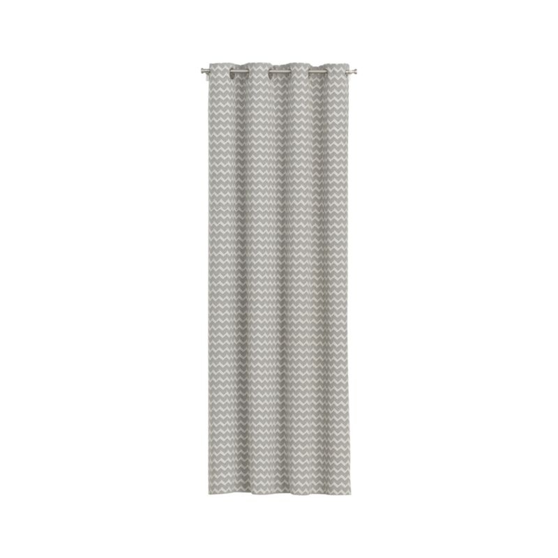 Reilly 50"x108" Grey Chevron Curtain Panel - Image 9