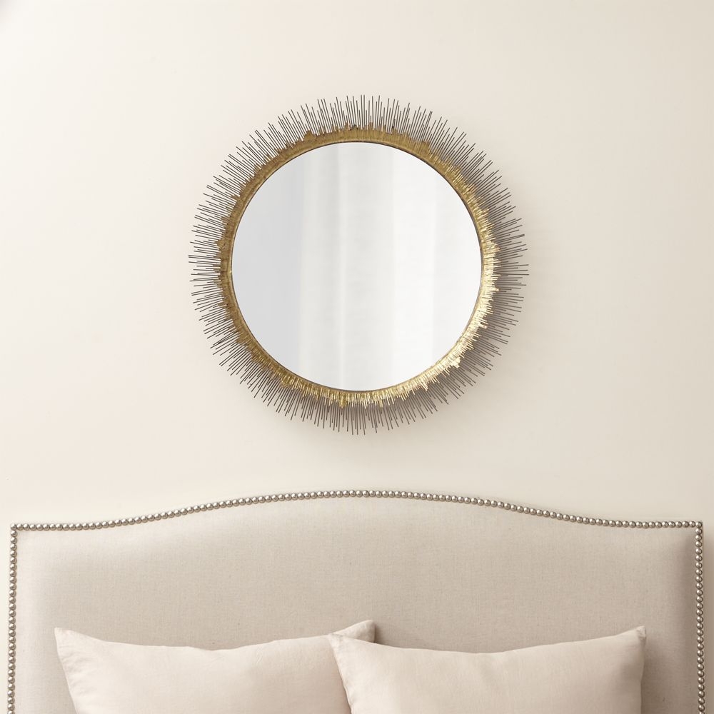 Clarendon Brass Large Round Wall Mirror - Image 0