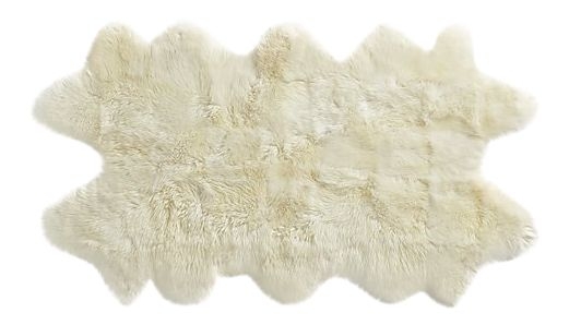Ivory Sheepskin Throw/Rug 42"x72" - Image 0
