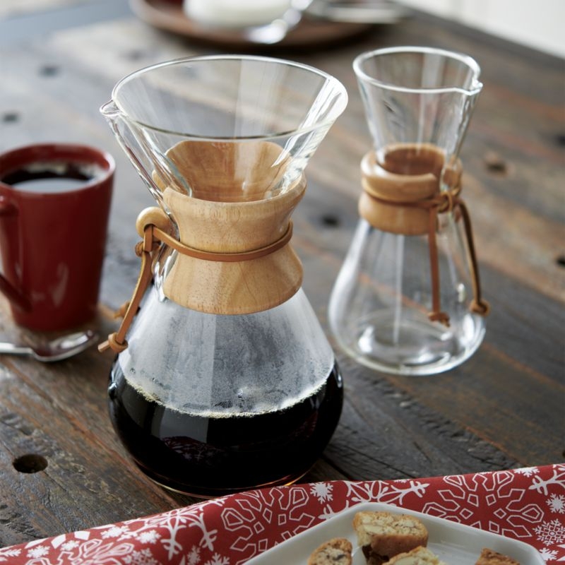 Chemex ® 6-Cup Glass Pour-Over Coffee Maker with Natural Wood Collar - Image 4