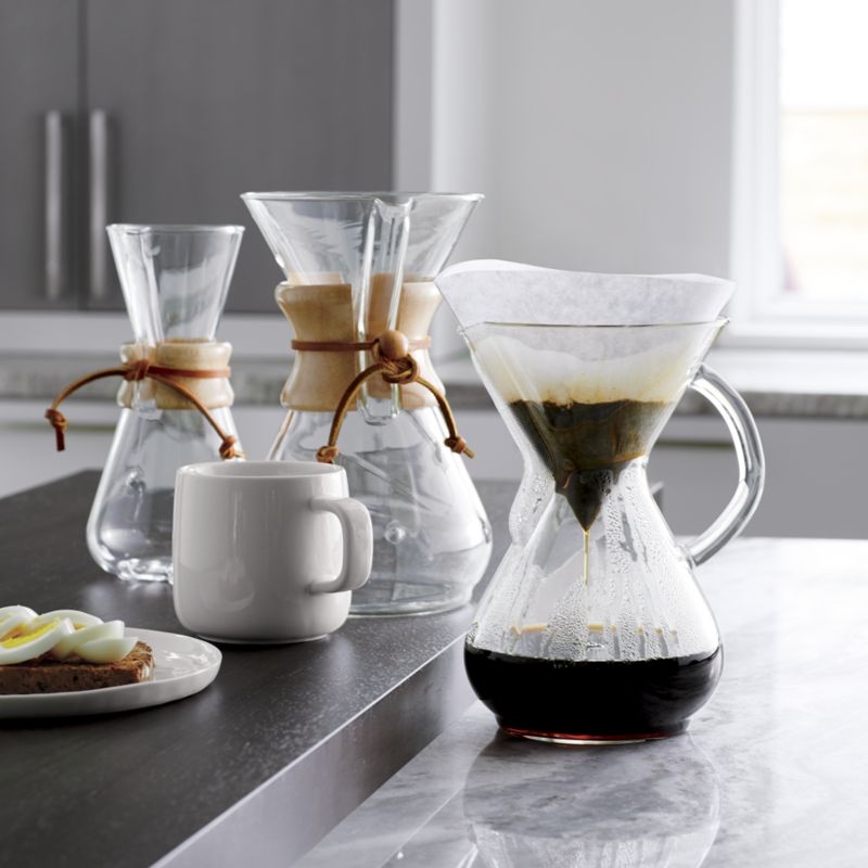 Chemex ® 6-Cup Glass Pour-Over Coffee Maker with Natural Wood Collar - Image 6